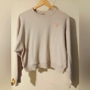 Victoria's Secret Cropped Cream‎ Sweatshirt Sz. Medium